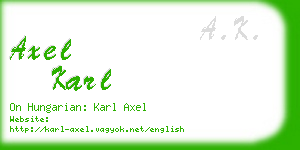 axel karl business card